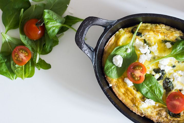 Frittata med spinat og feta og noget om morgenmad