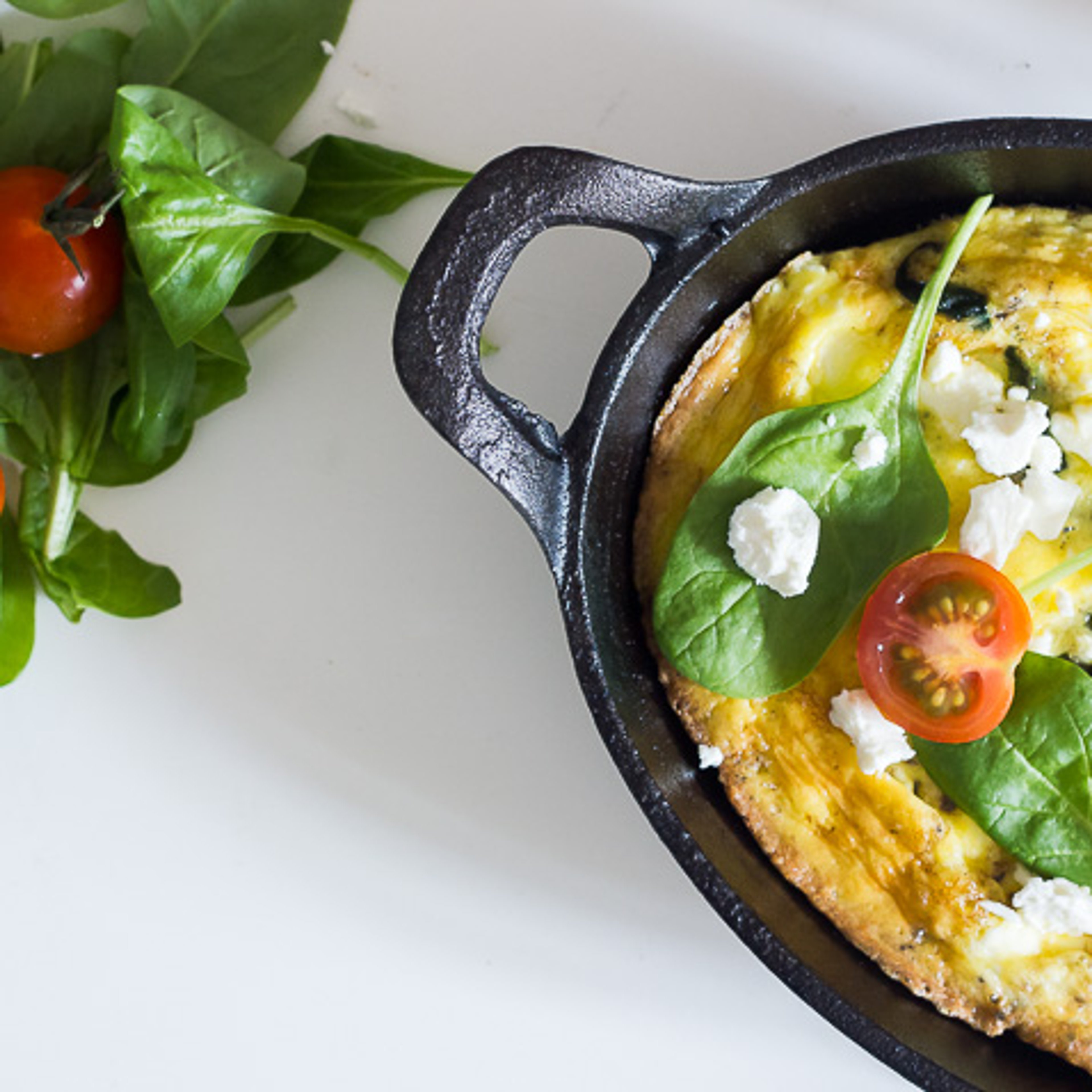 Frittata med spinat og feta og noget om morgenmad