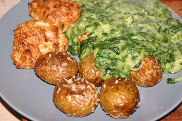 Stuvet spinat og spidskål