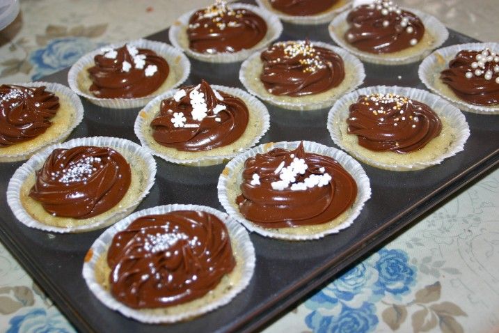 Vaniljecupcakes med nutellafrosting