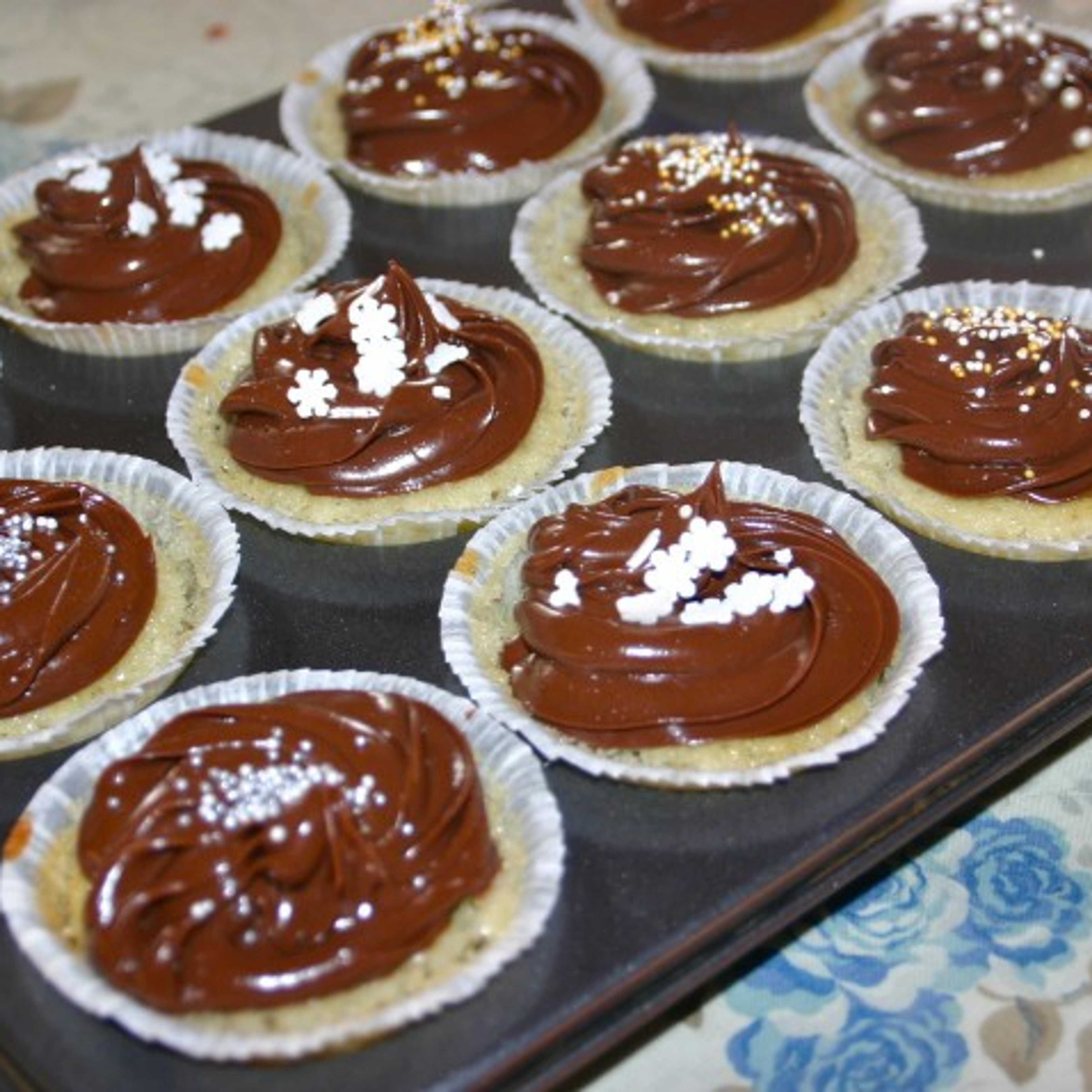 Vaniljecupcakes med nutellafrosting