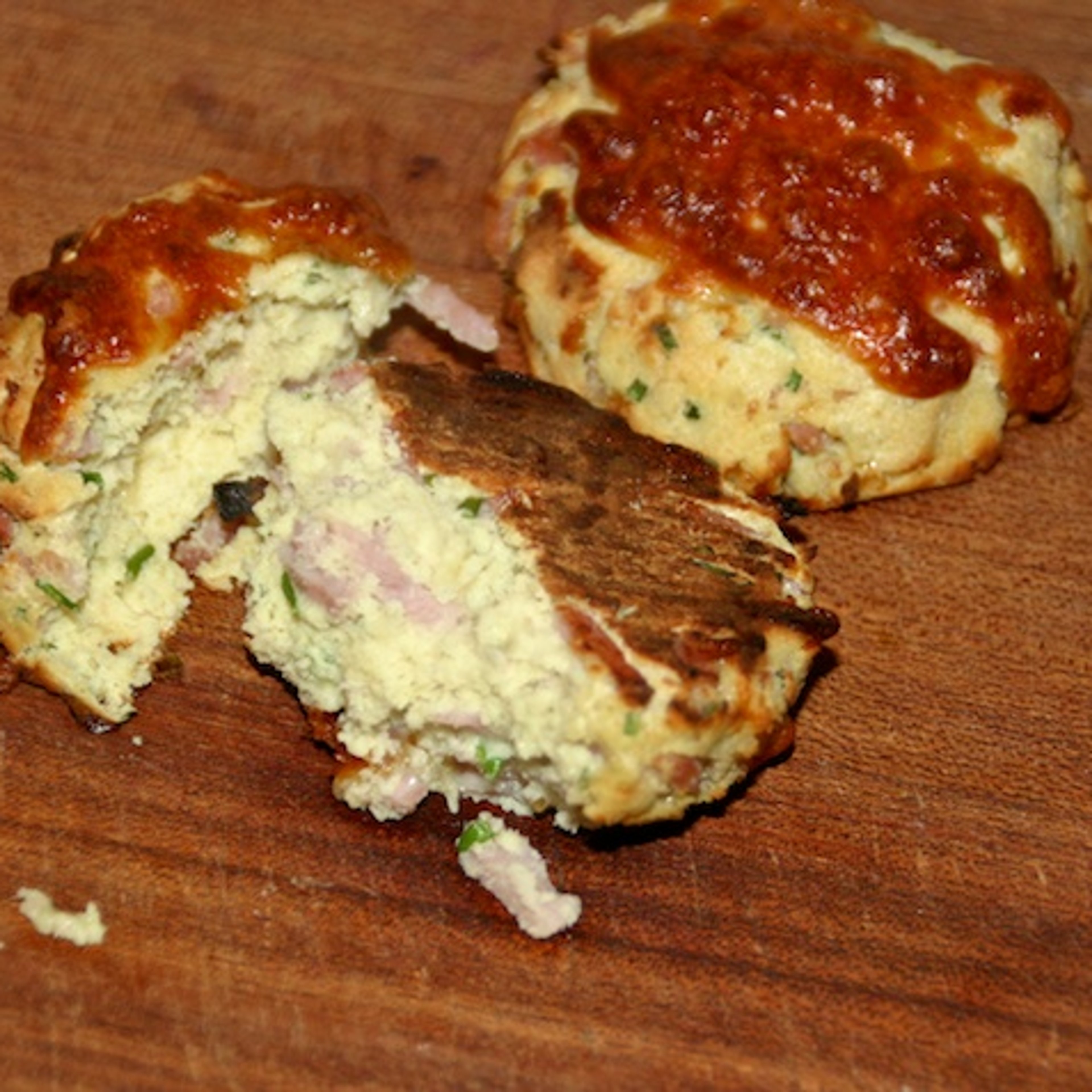 Madpakkeboller med skinke og ost