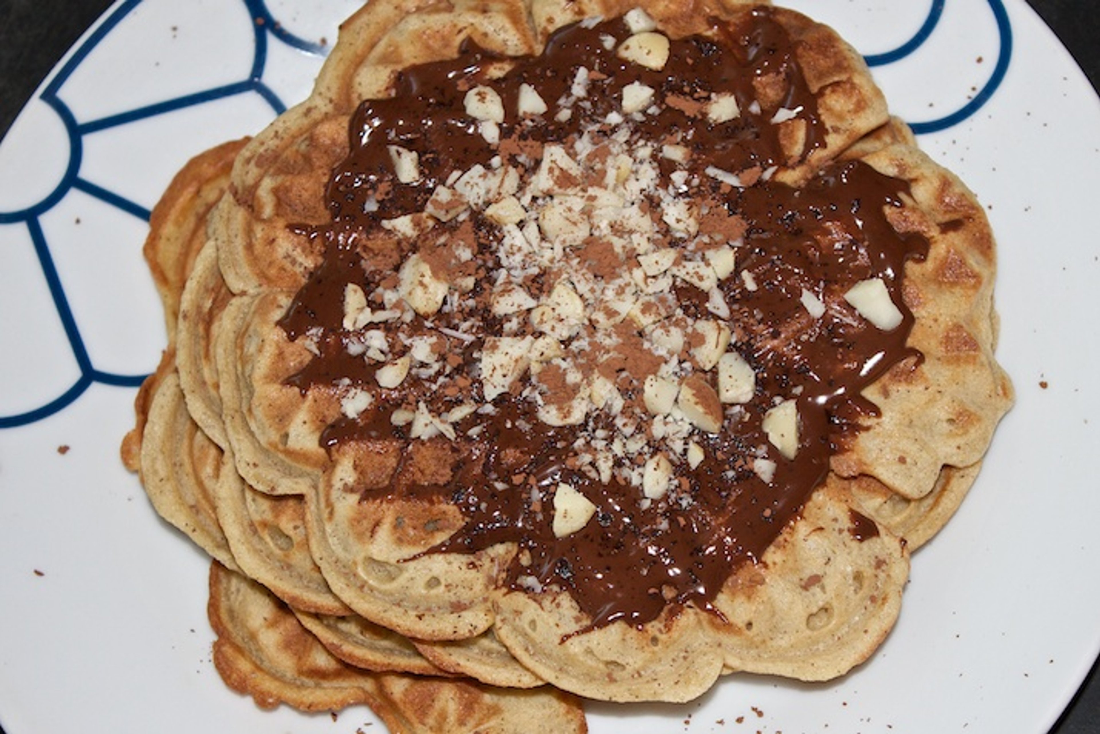 Macademiavafler & stevia-nutella