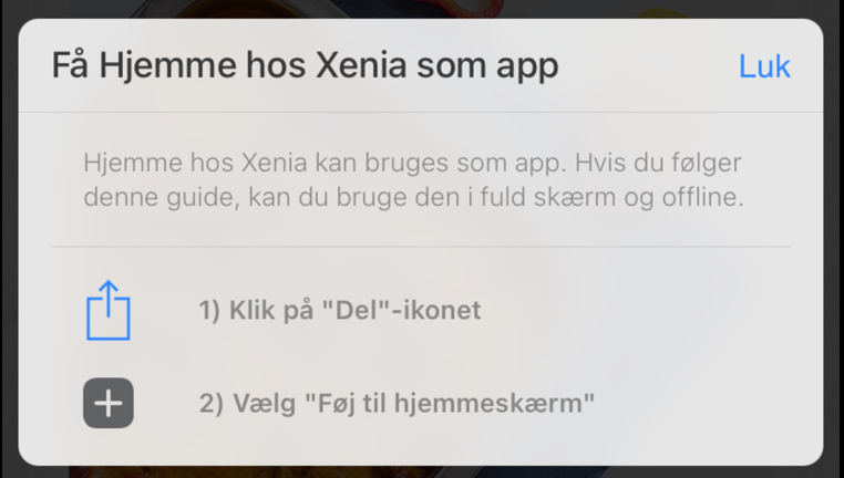 Få Hjemme hos Xenia som app