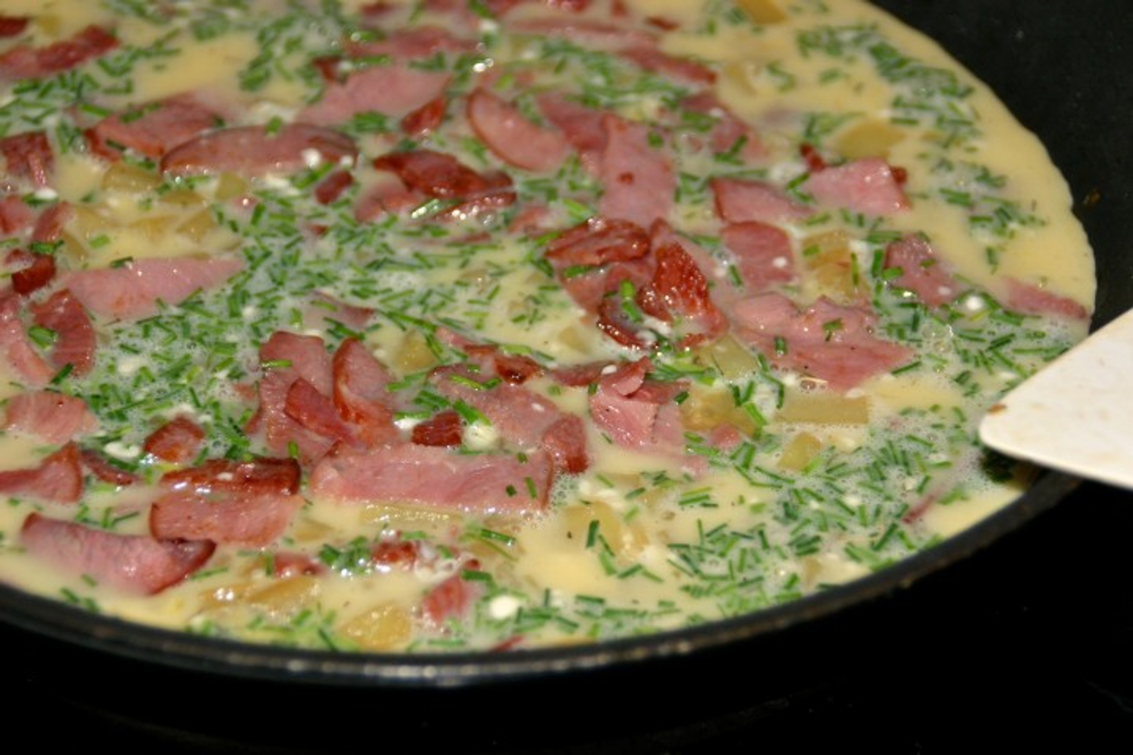 Kartoffel-æggekage med kalkunbacon