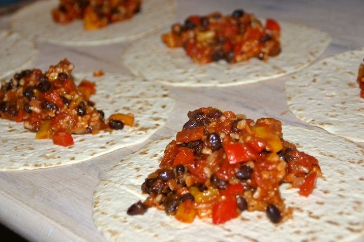 Enchiladas med sorte bønner