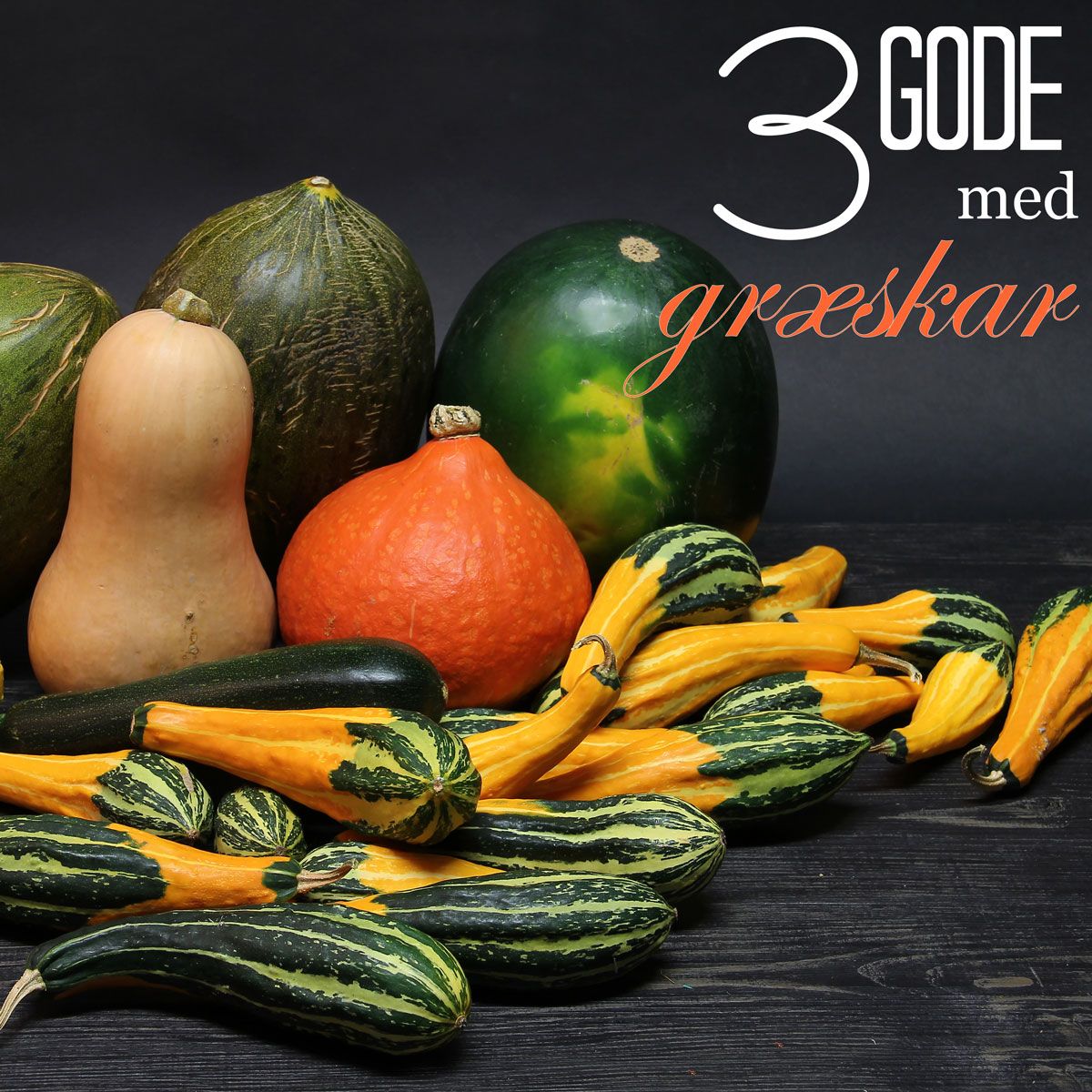 3 gode med græskar