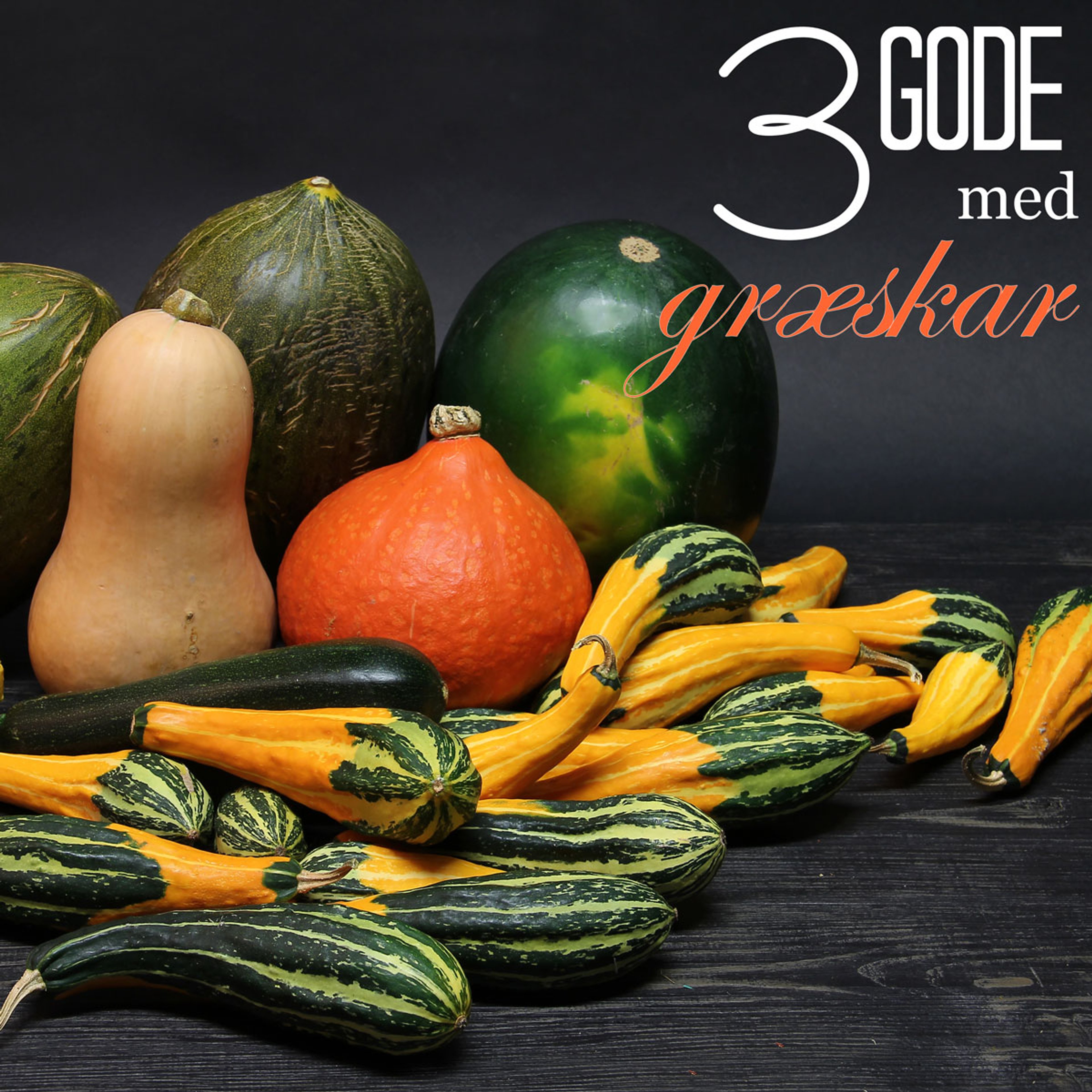 3 gode med græskar
