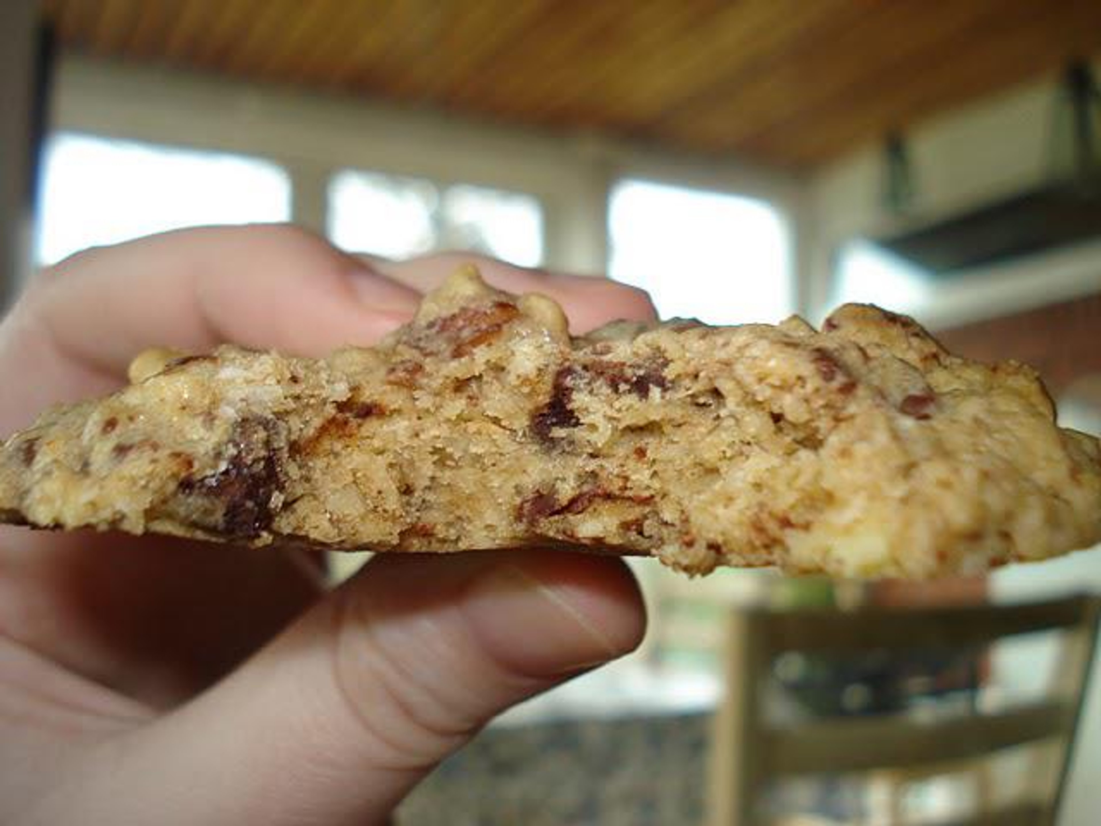 Havregrynscookies med chokolade og nødder