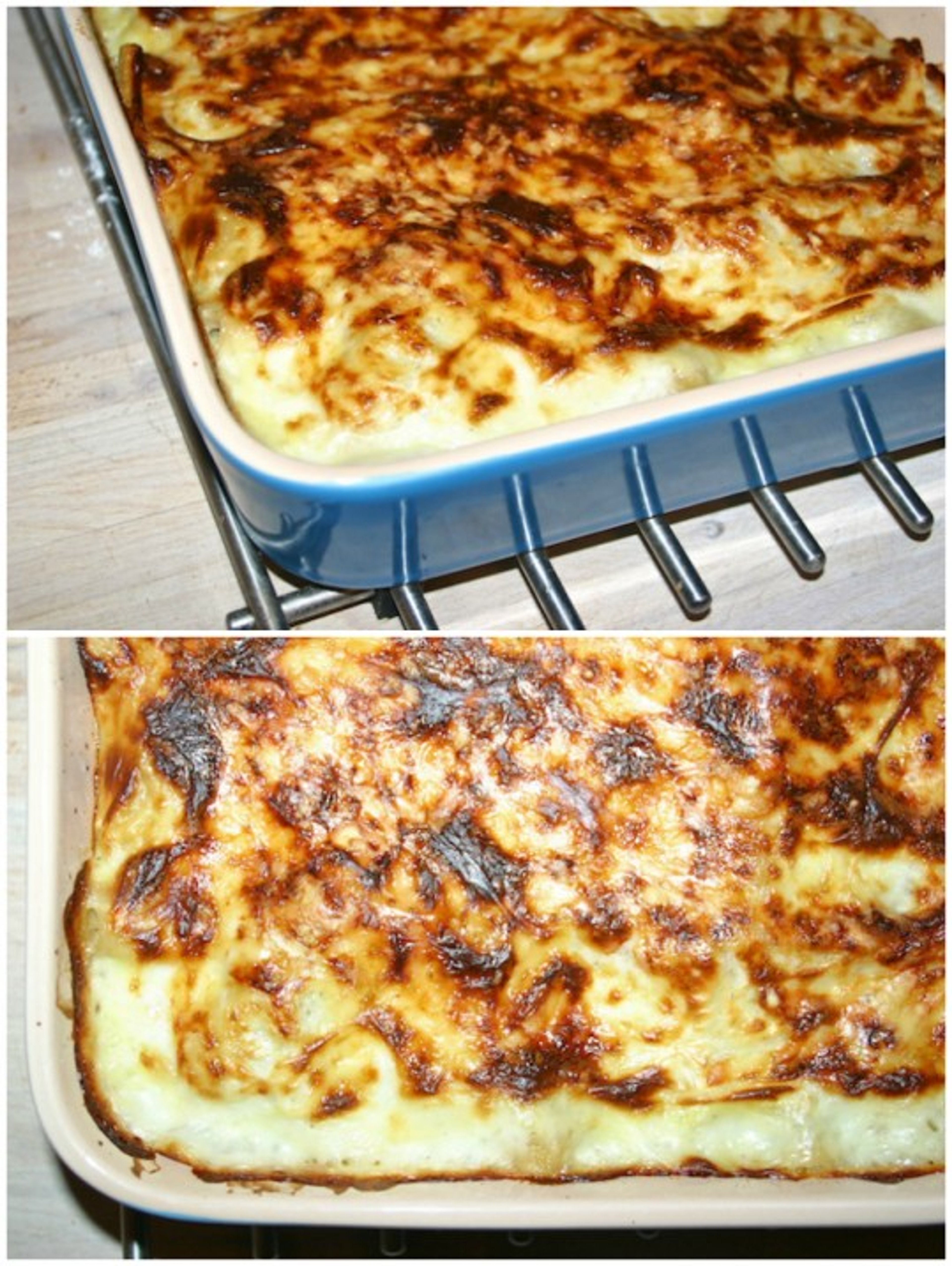 Spinatlasagne med tre slags ost