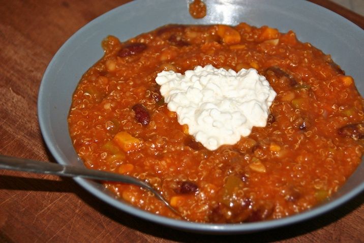 Vegetarisk Thai Chili med quinoa og bønner