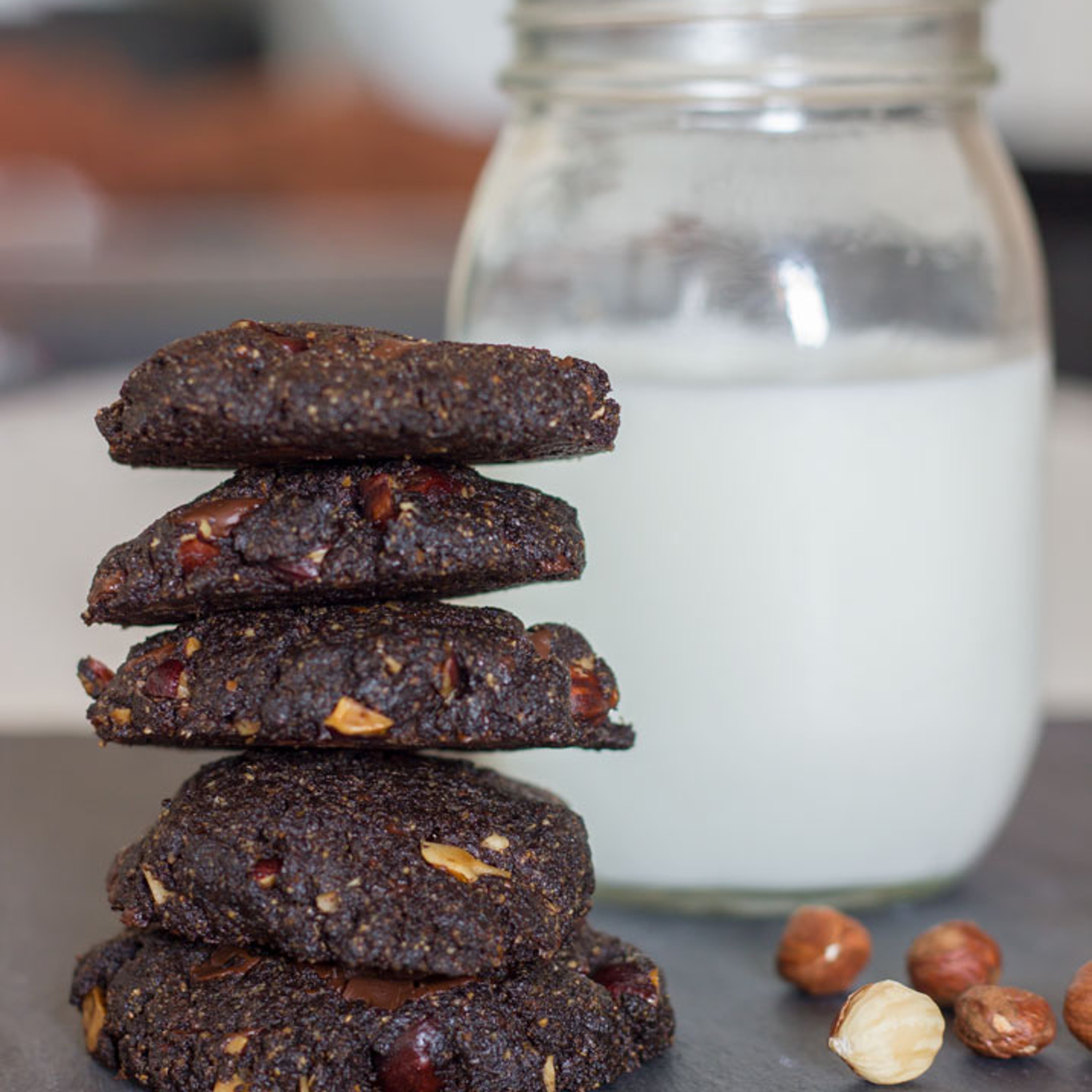 Uimodståelige nutellacookies med ekstra hasselnødder og chokolade