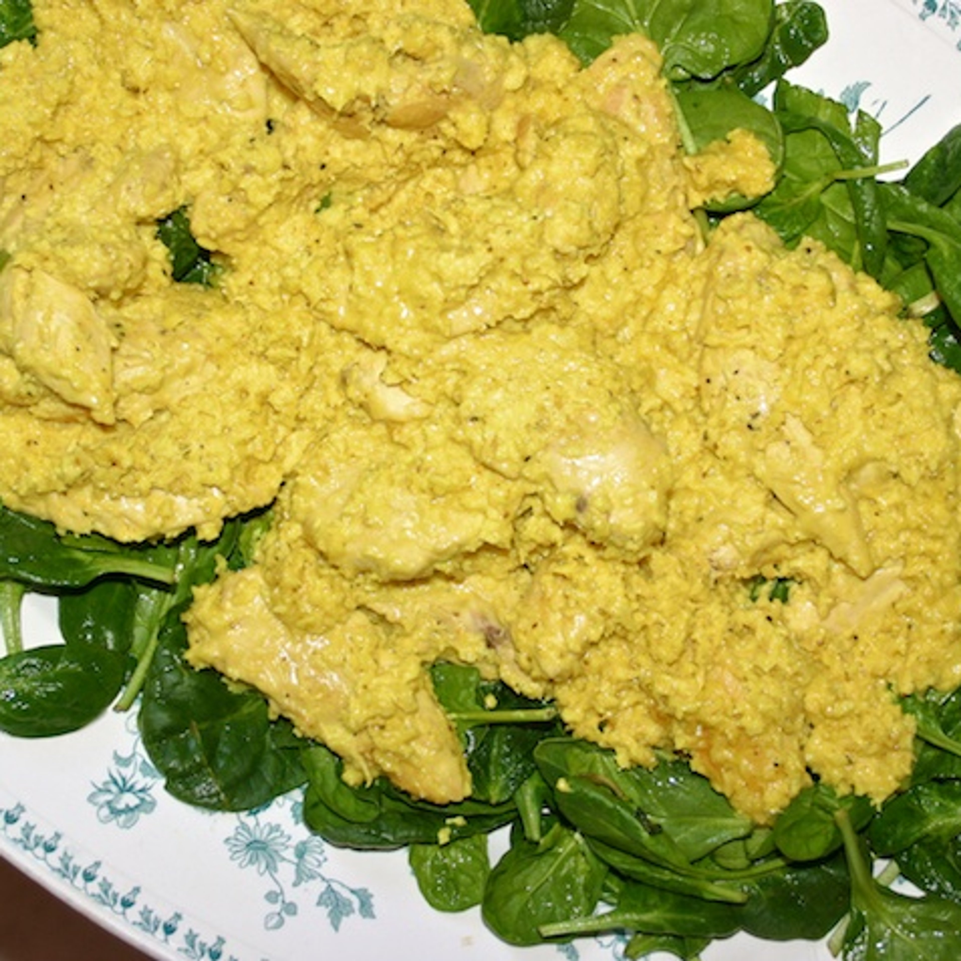 Kokos- og cashewkylling med spinat