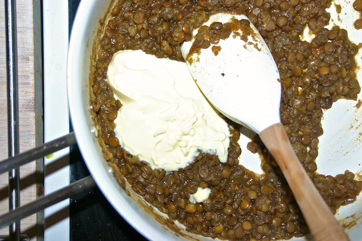 Cremet linseret med blomkåls- og kartoffelmos