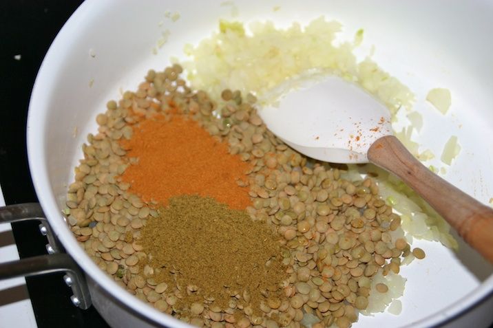 Tacos med vegetarisk linsefyld