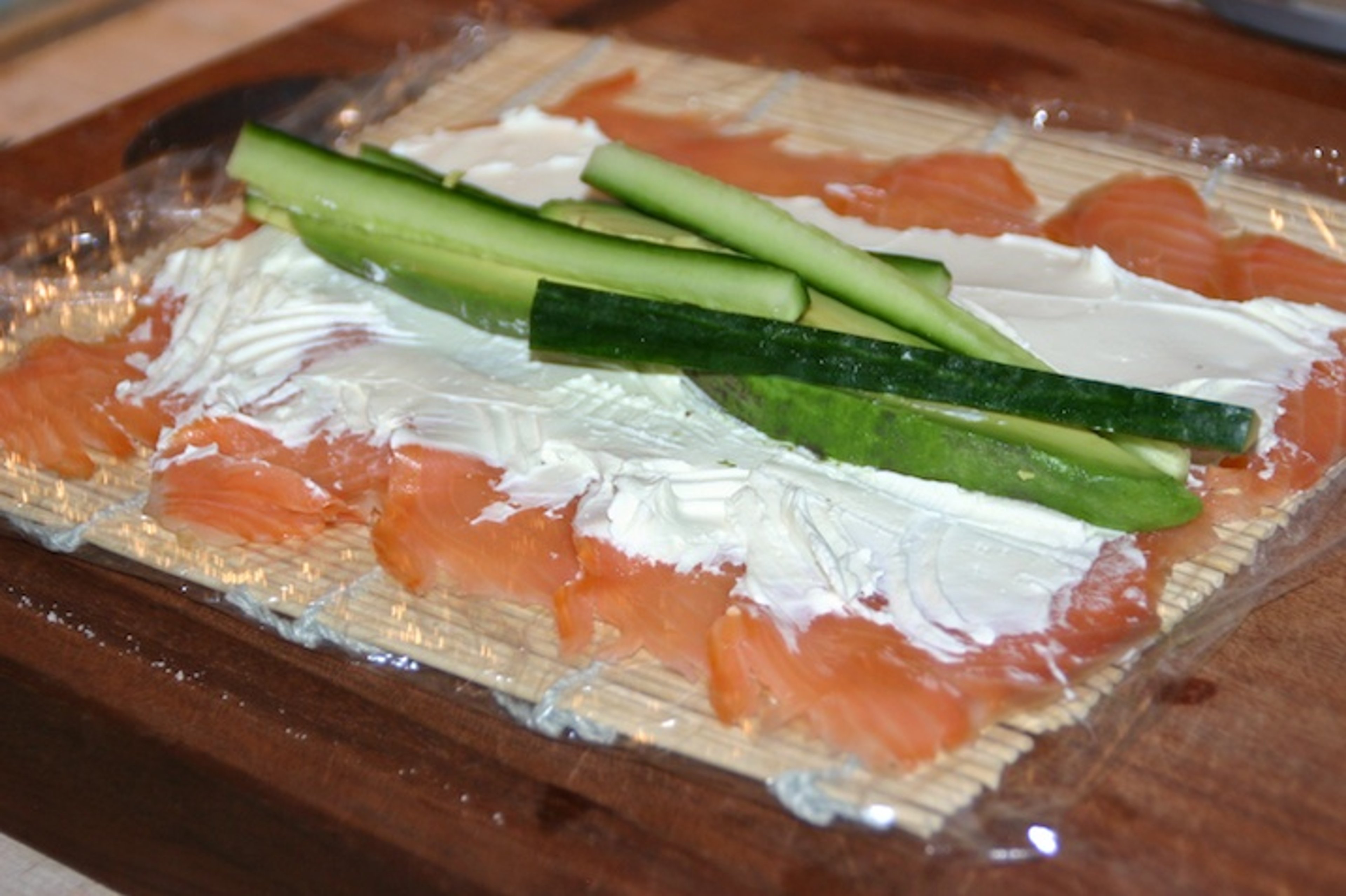 Lakserulle med wasabi (low-carb sushi)