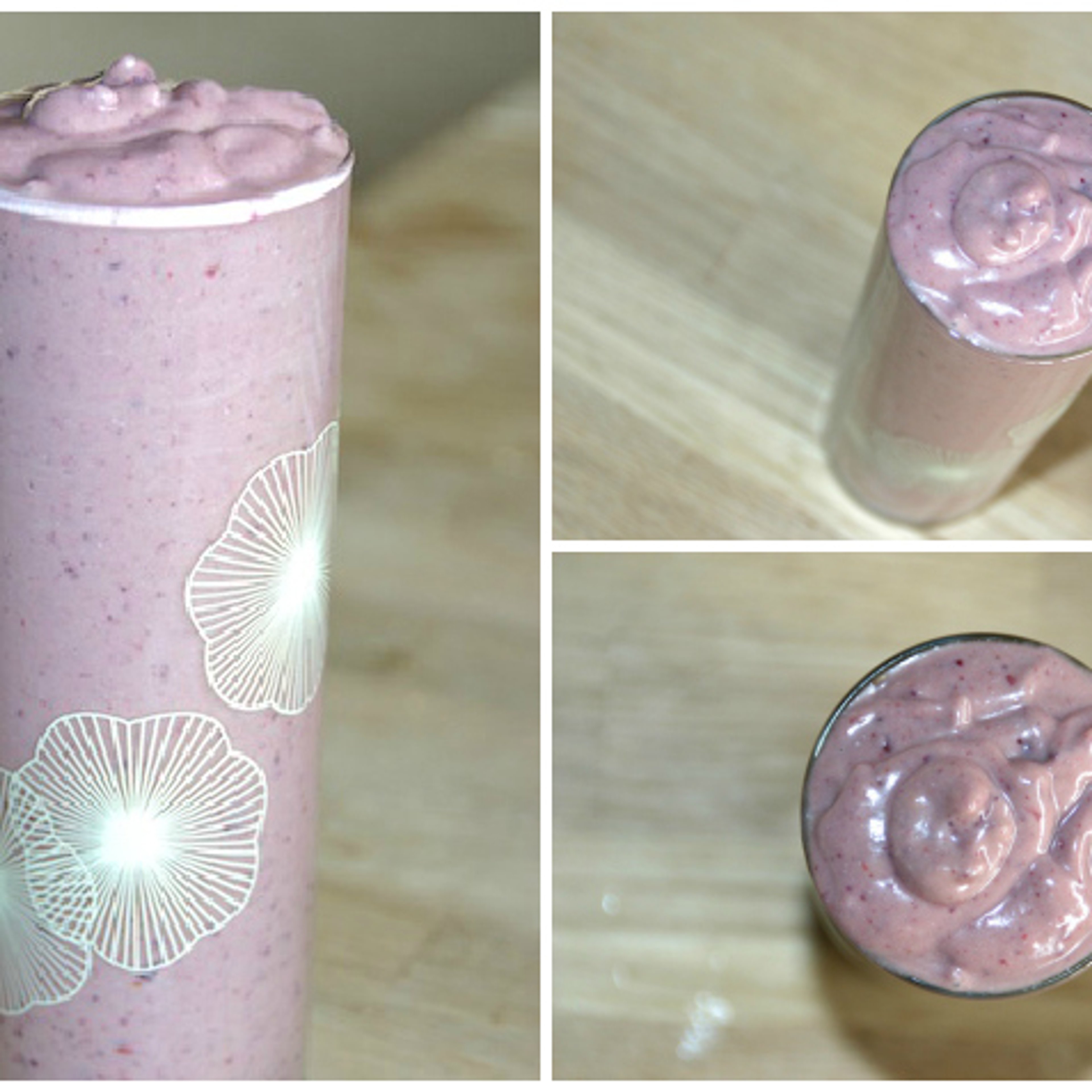 Bær-, avocado- og kokossmoothie