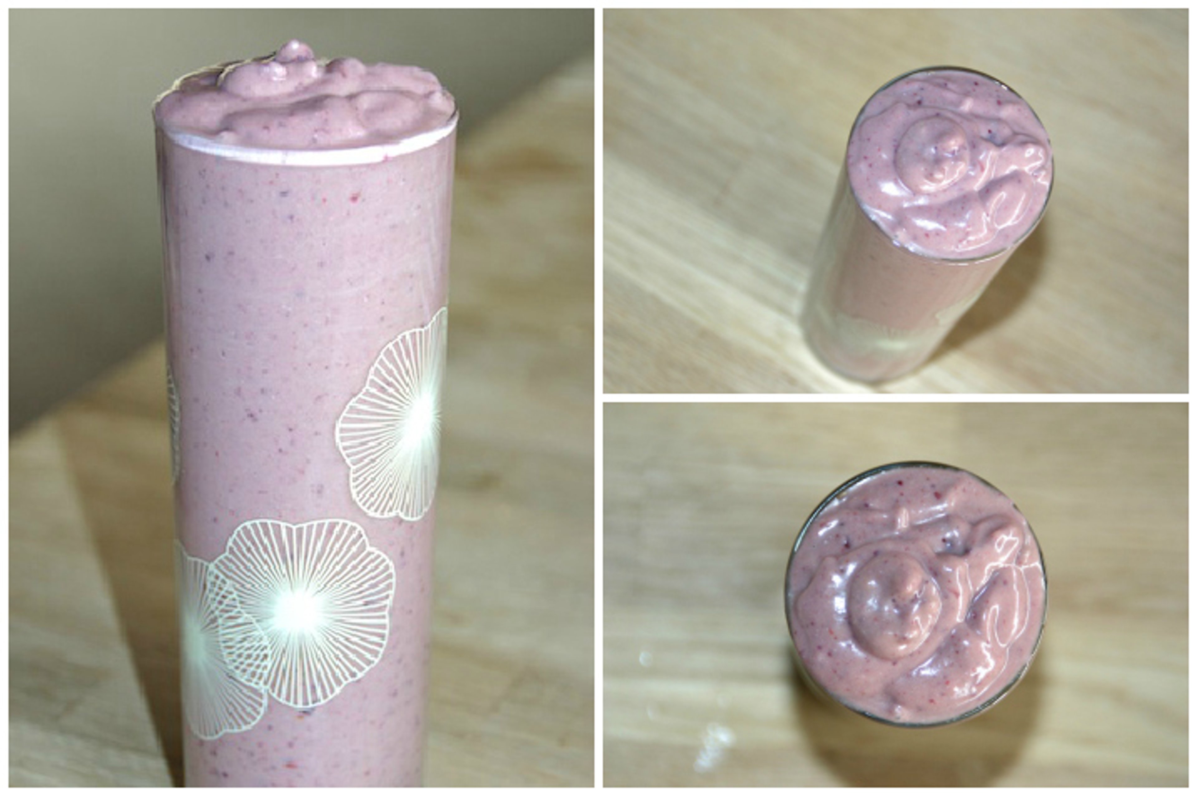 Bær-, avocado- og kokossmoothie