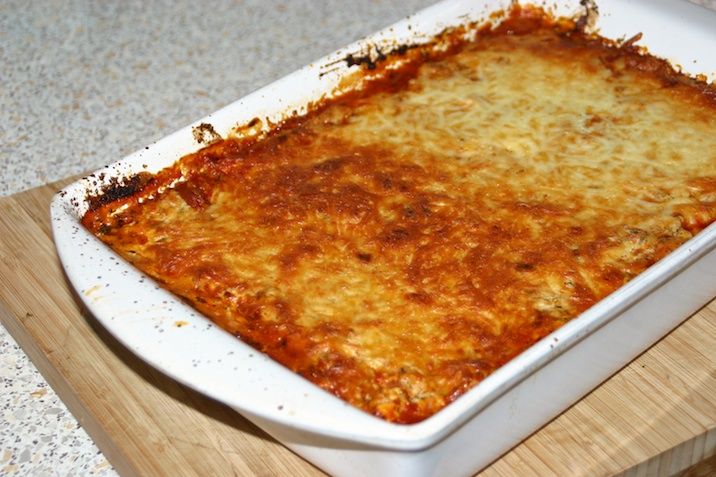 Kyllingelasagne med fire slags ost og LCHF-pastaplader
