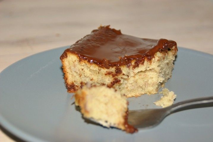Banankage med chokolade