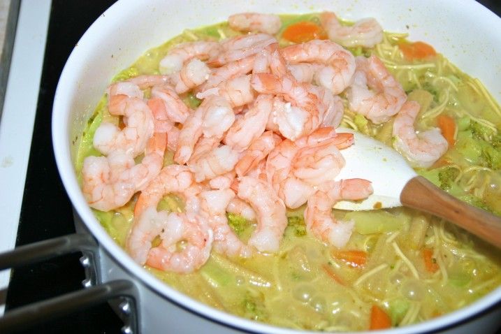 Karrysuppe med rejer