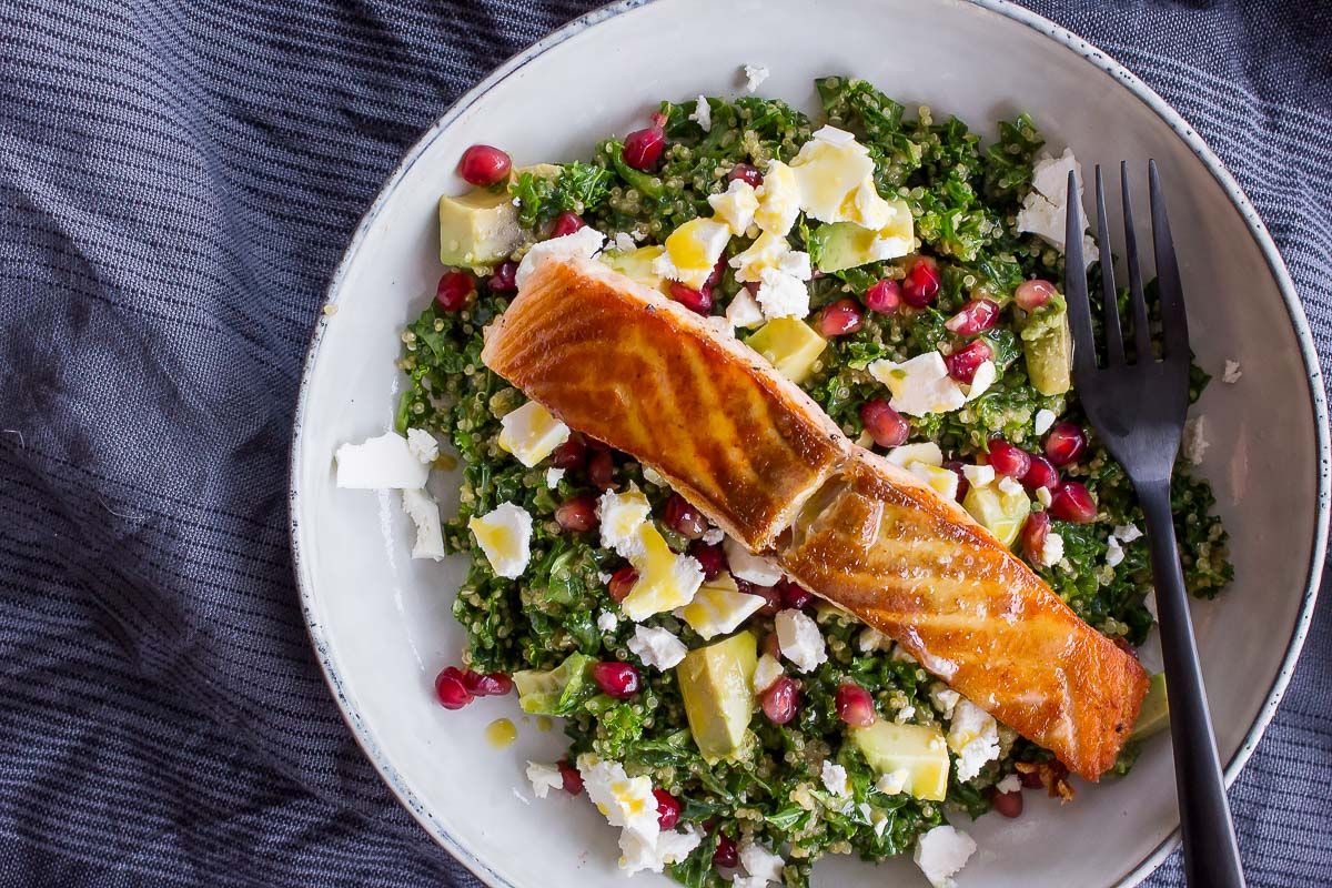 Superlækker superfoodsalat med laks