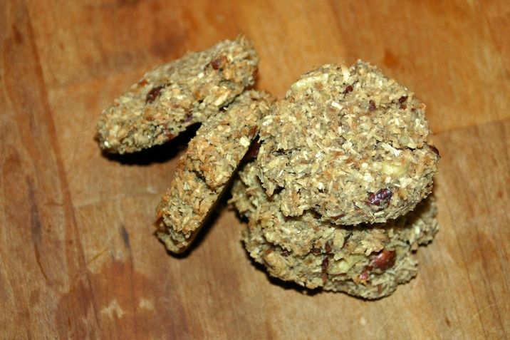 Vaniljecookies med kokos, nødder og solsikkekerner