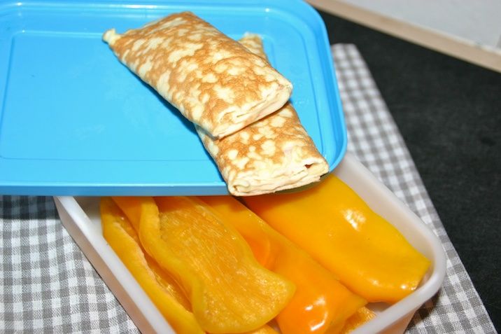 Æggepandekage med skinke og ost