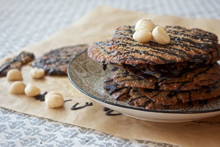 Macadamiacookies med brunet smør