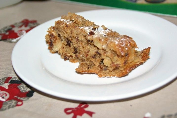 Nøddekage med æble