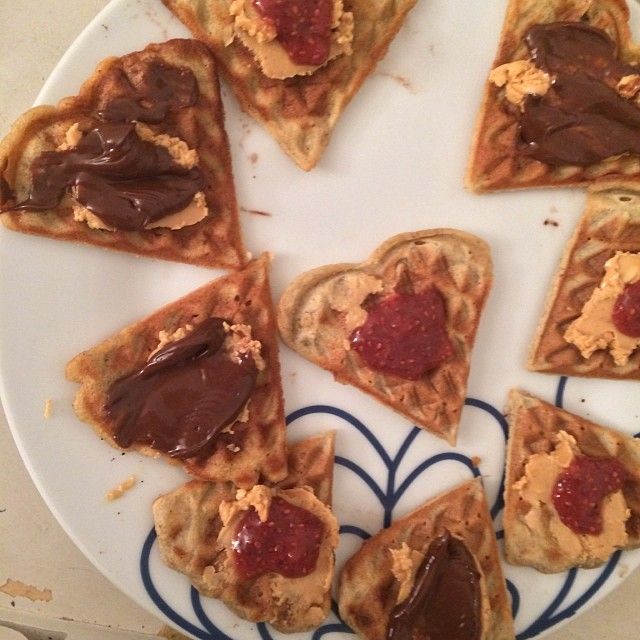 Macademiavafler & stevia-nutella