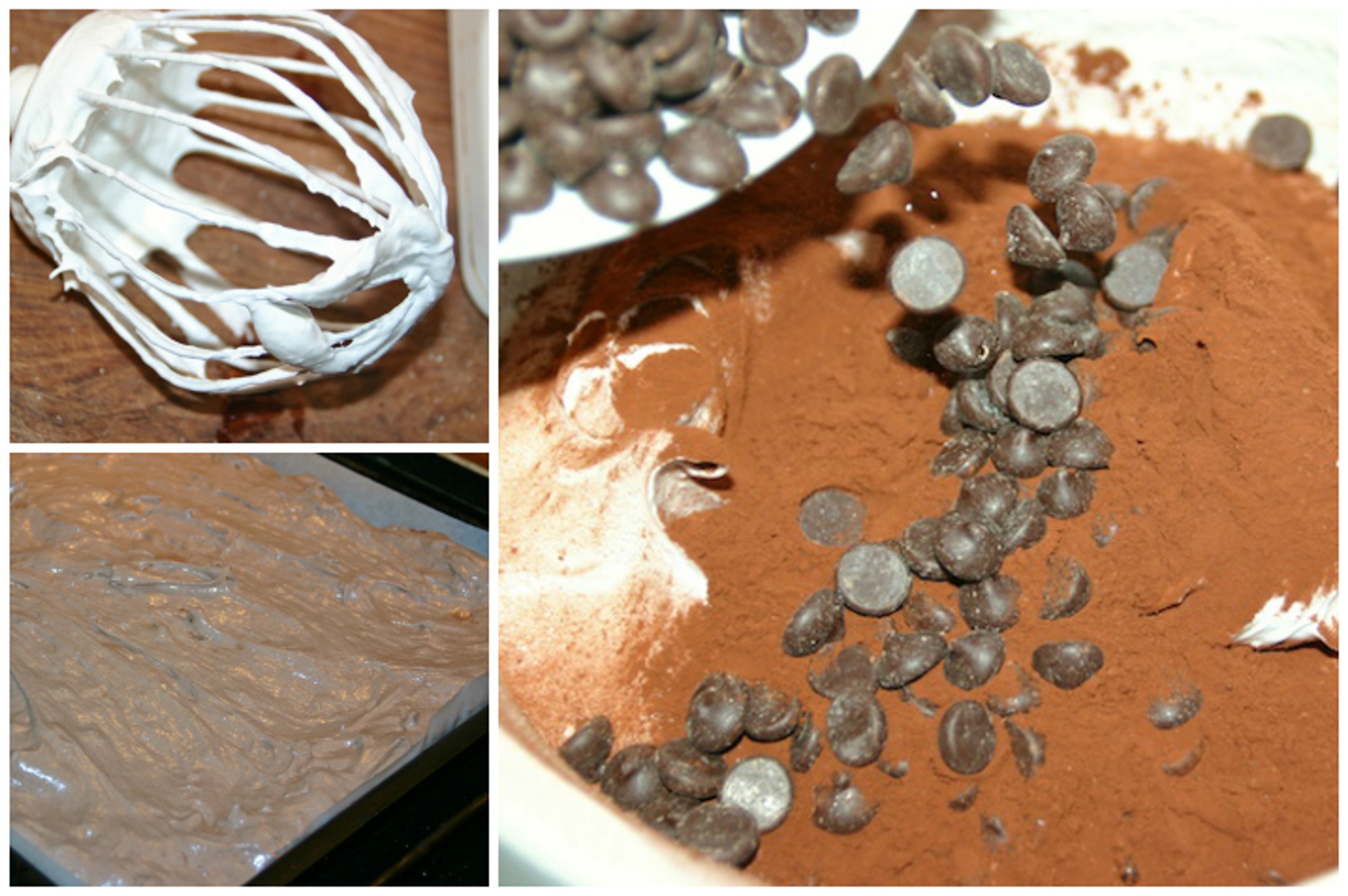 Chokoladepavlova med vaniljeflødeskum og jordbær