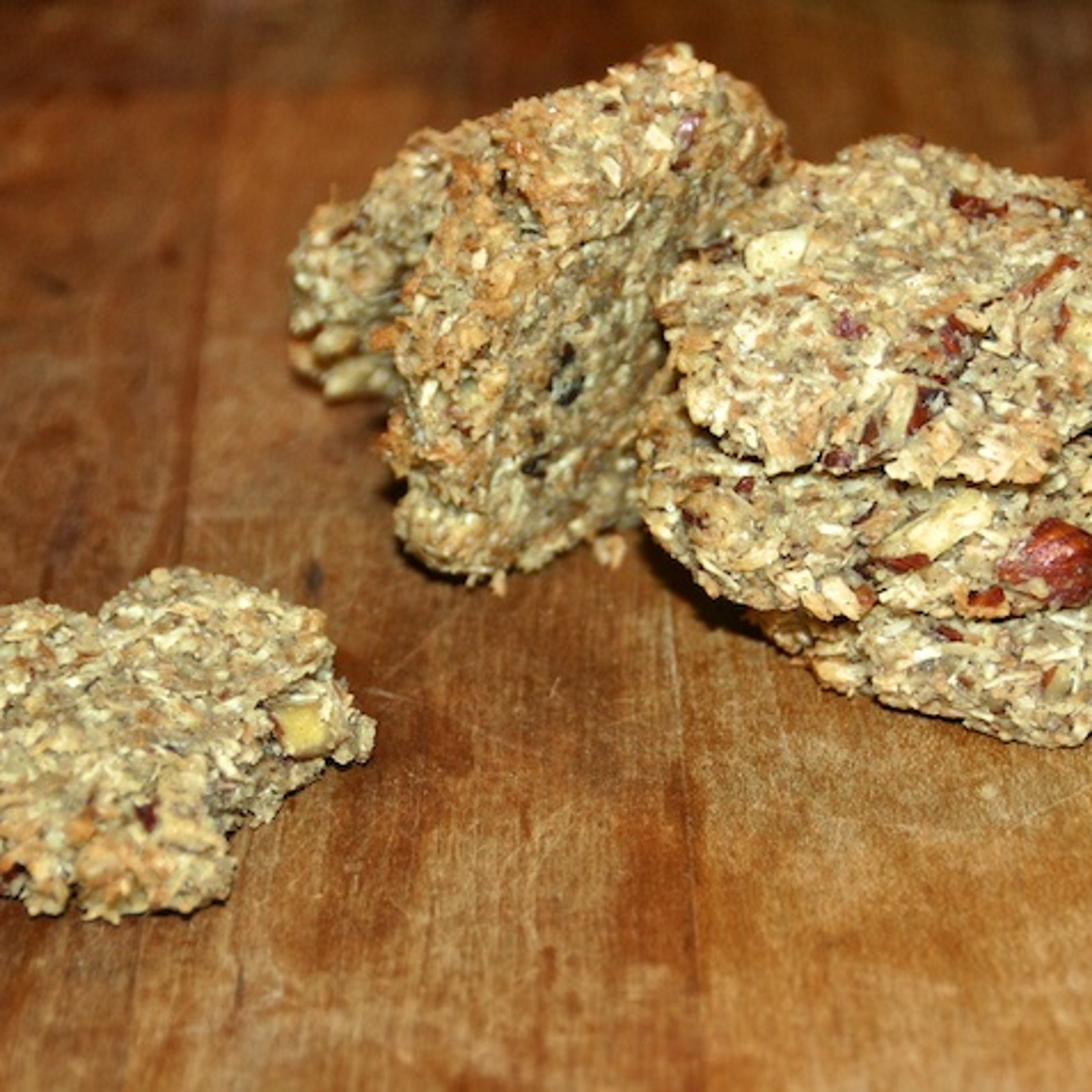 Vaniljecookies med kokos, nødder og solsikkekerner