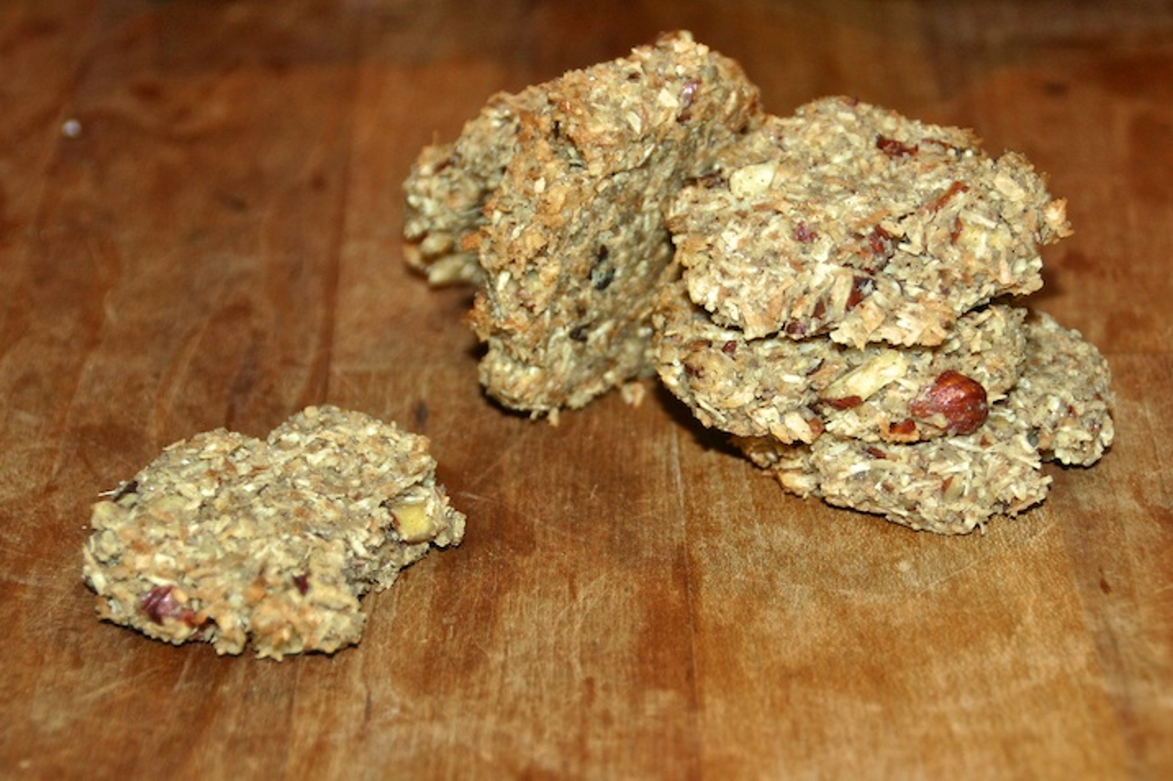 Vaniljecookies med kokos, nødder og solsikkekerner