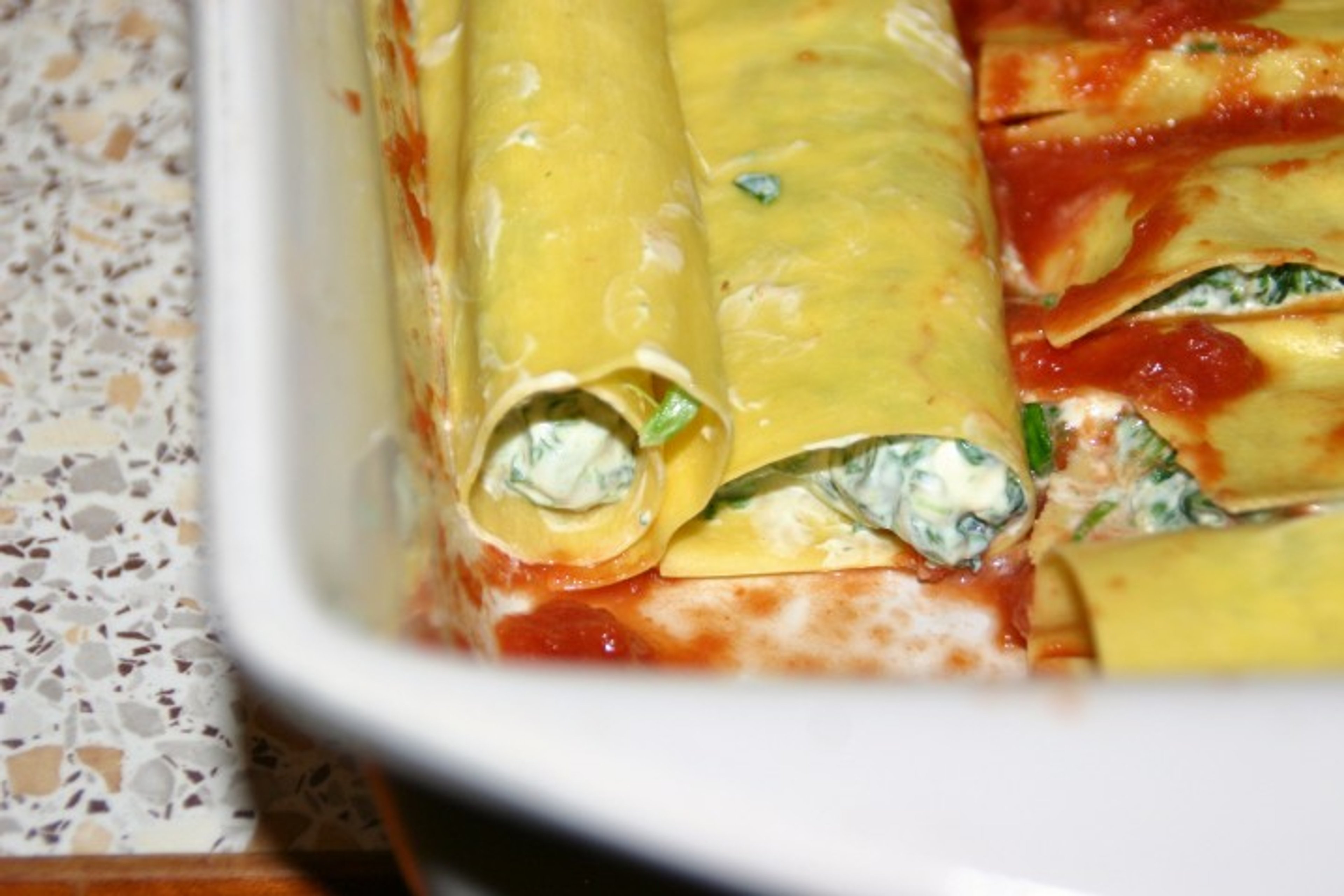 Cannelloni med ricotta og spinat