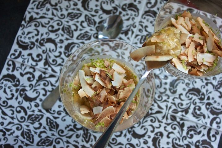 Kokos-panna cotta med lime