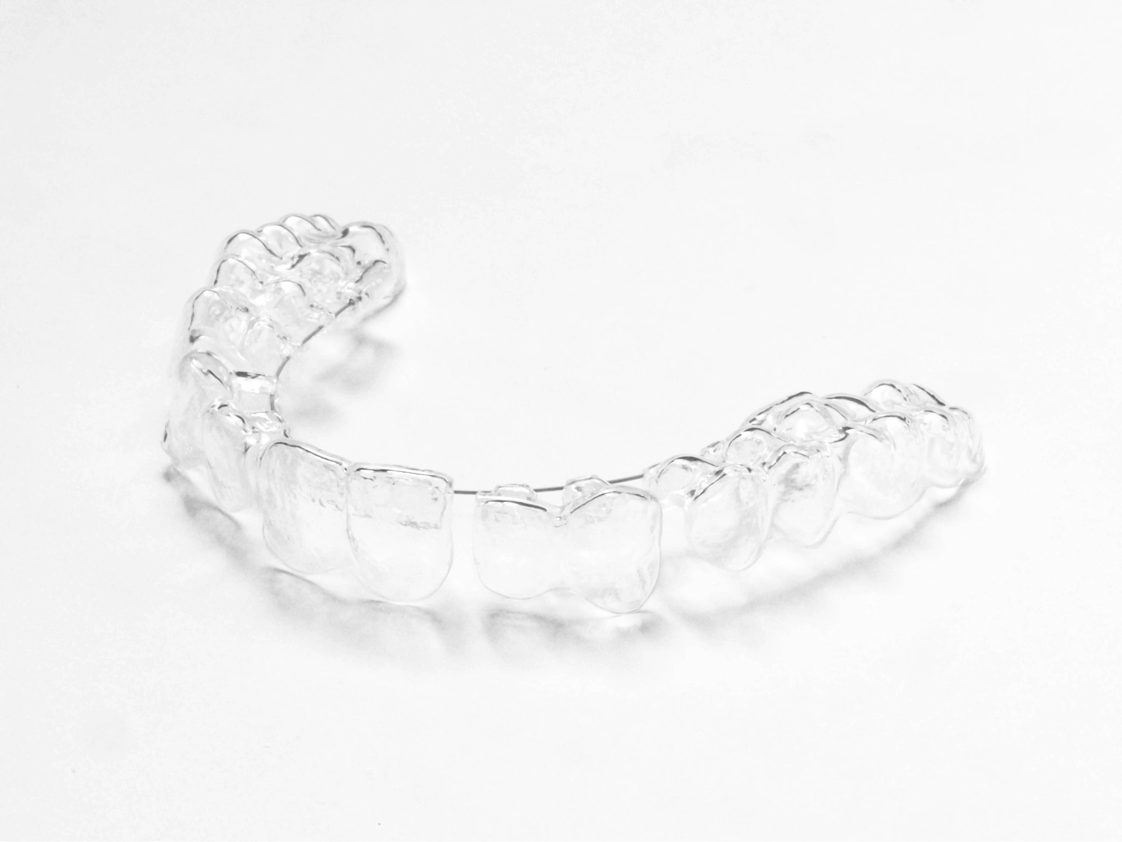 A close up stock photo of a mouth guard
