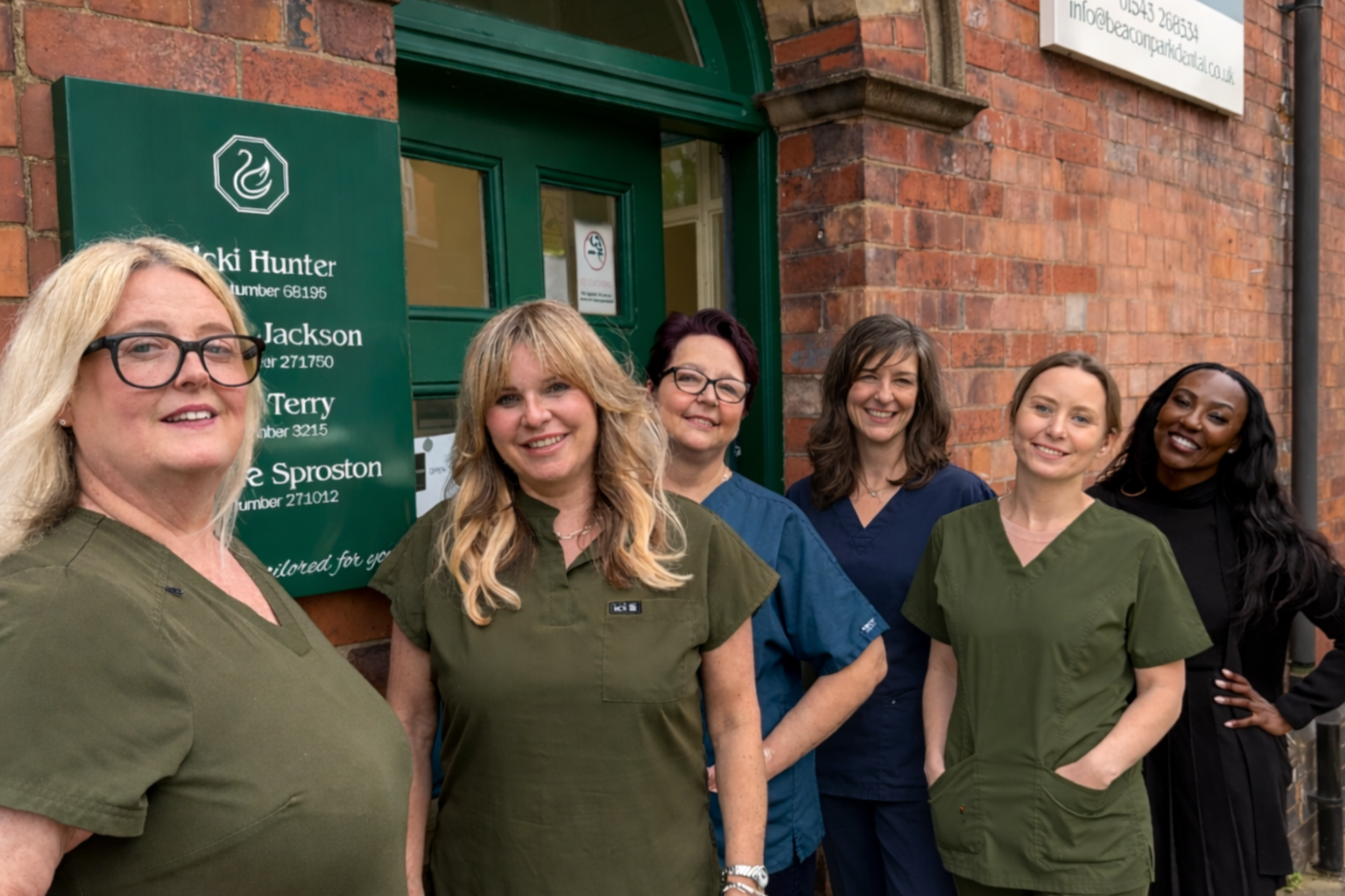 The Beacon Park team standing outside the practice smiling