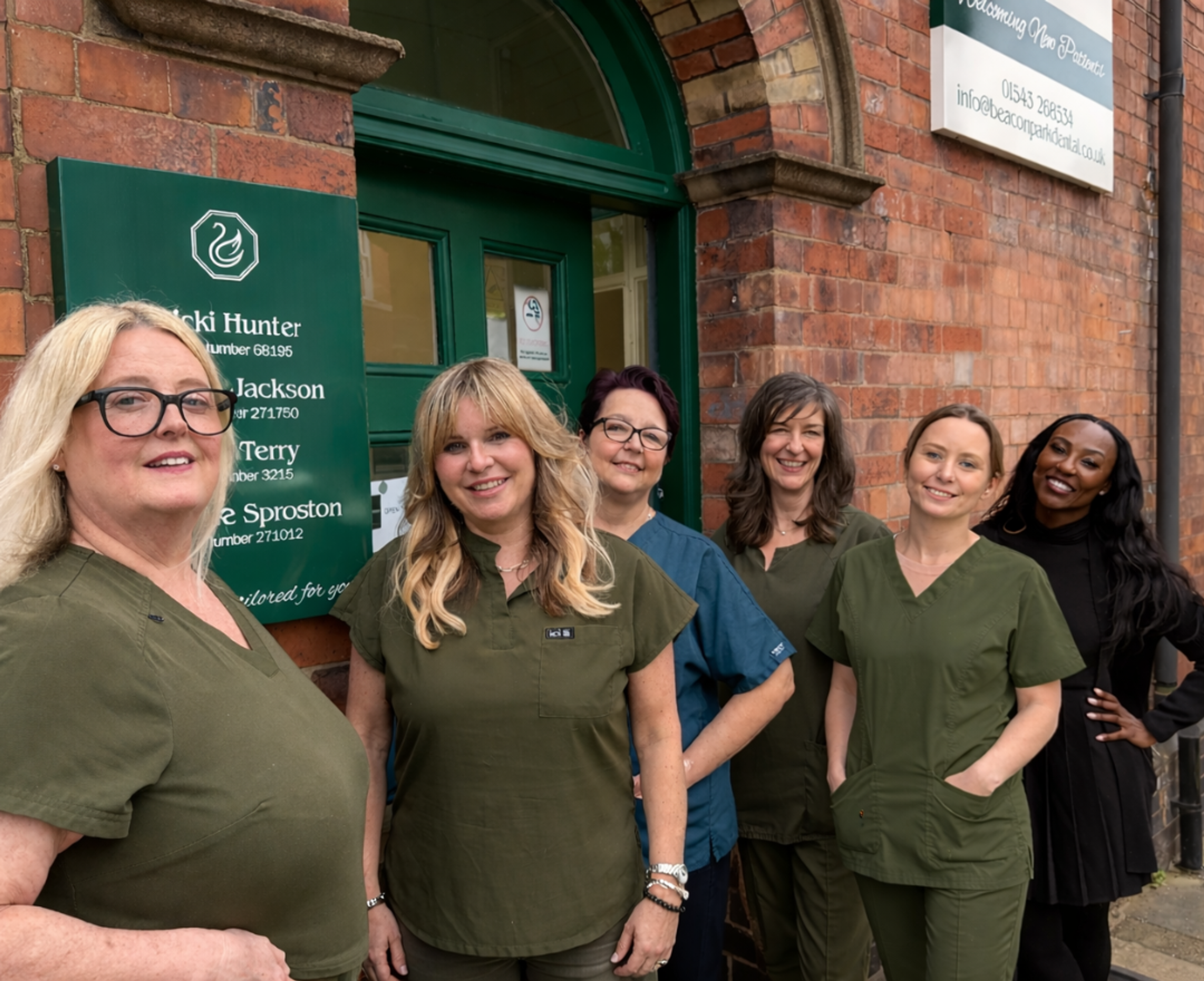 The Beacon Park team outside the front of the practice
