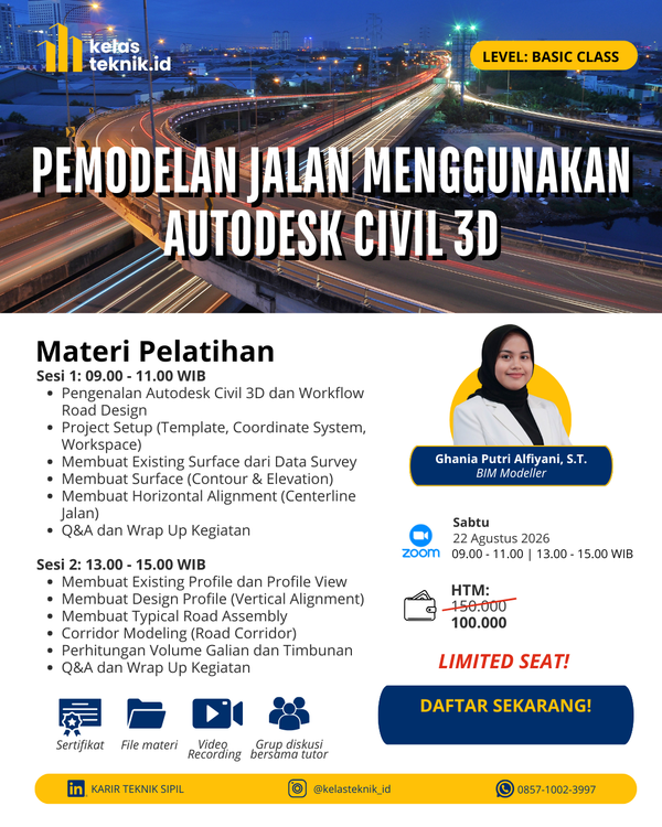 Pemodelan Jalan Menggunakan Autodesk Civil 3D