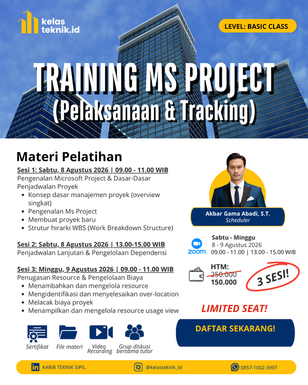 TRAINING MS PROJECT: Pelaksanaan & Tracking
