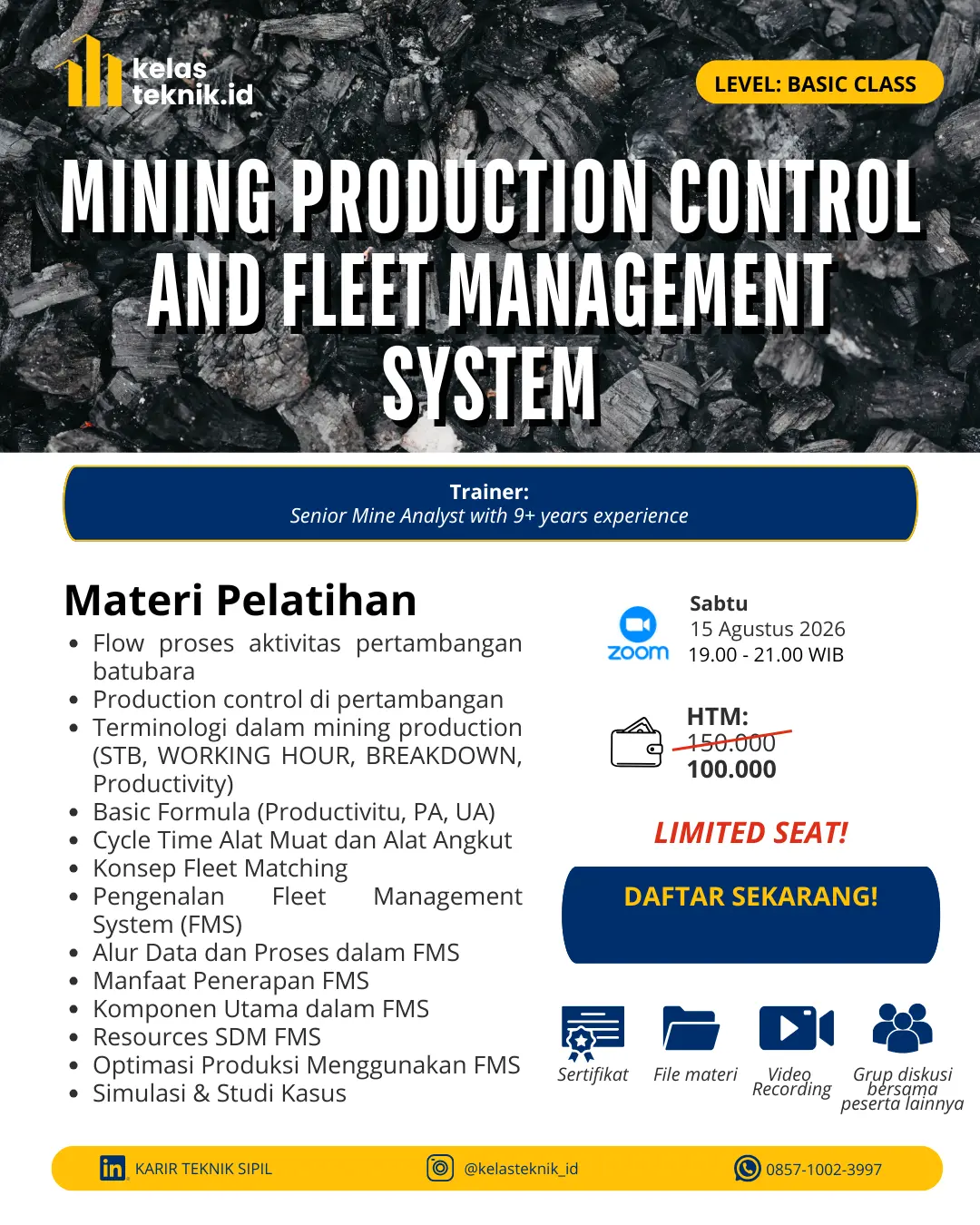 Brosur: Mining Production Control and Fleet Management System