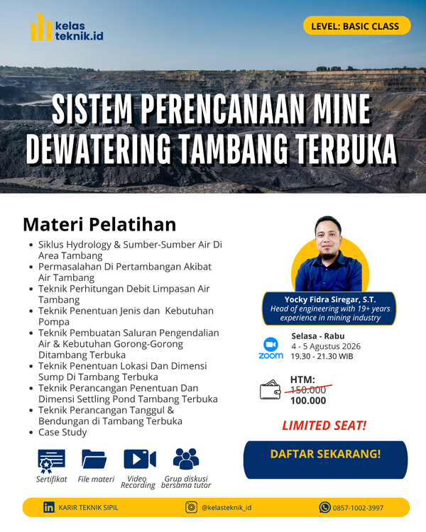 Sistem Perencanaan Mine Dewatering Tambang Terbuka