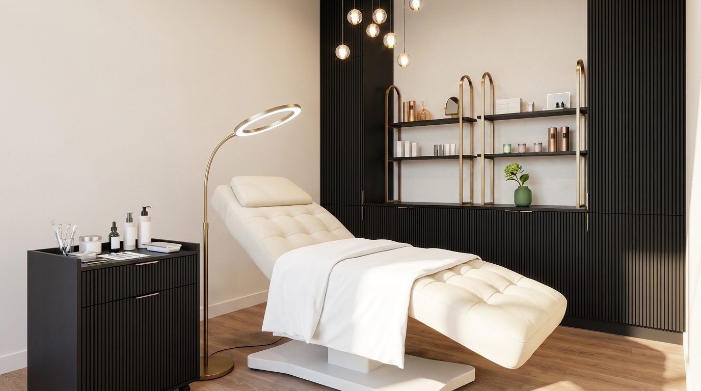 A calm consultation room in soft natural light