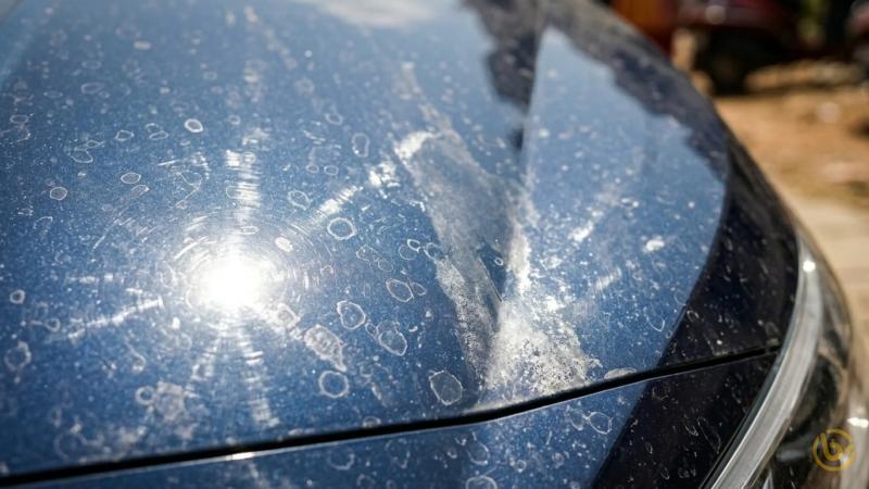 Hard water stains or dried marks on paint