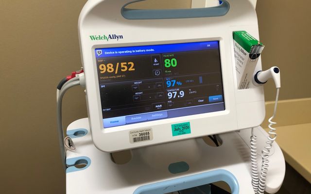 white and gray digital device