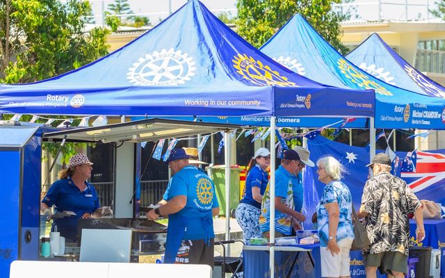 Community event with people gathering together