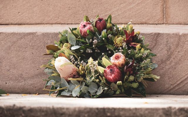 pink and green flower bouquet