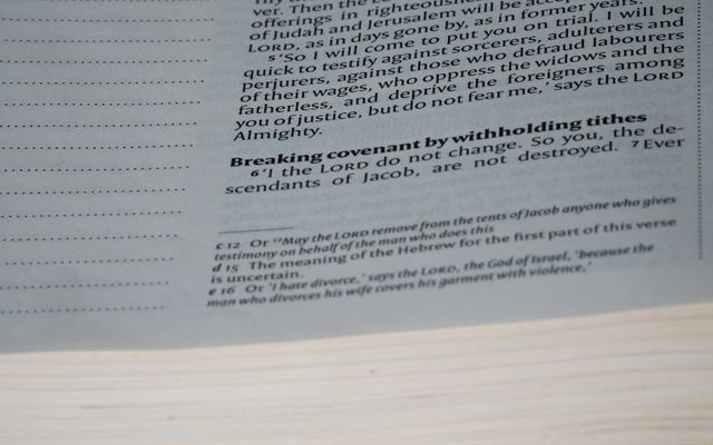 a close up of an open book with text