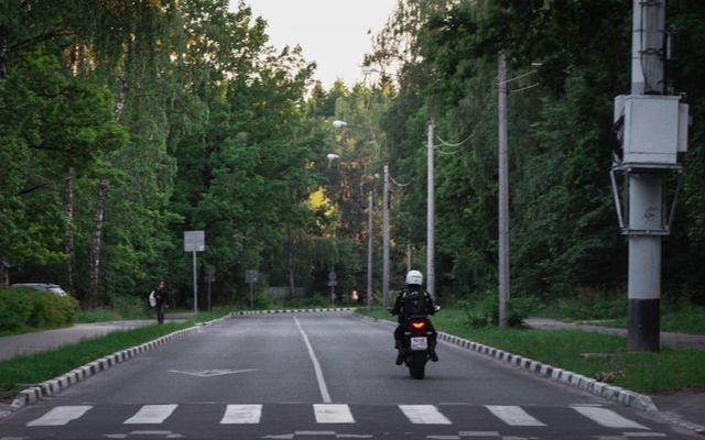 a motorcycle on the road